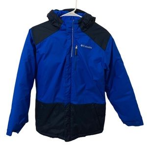 Columbia Blue & Black Winter Snow Coat Jacket Size L (14-16)